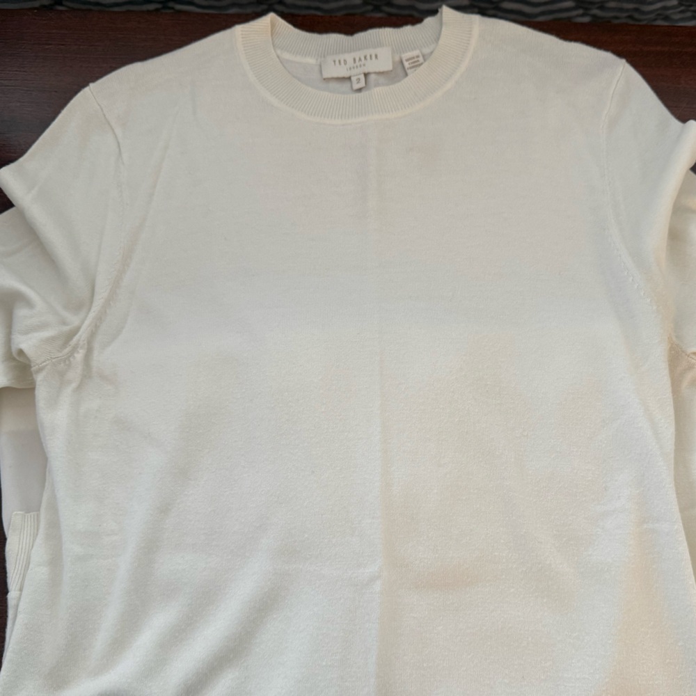 Ted Baker Cream Crew Neck Sweater